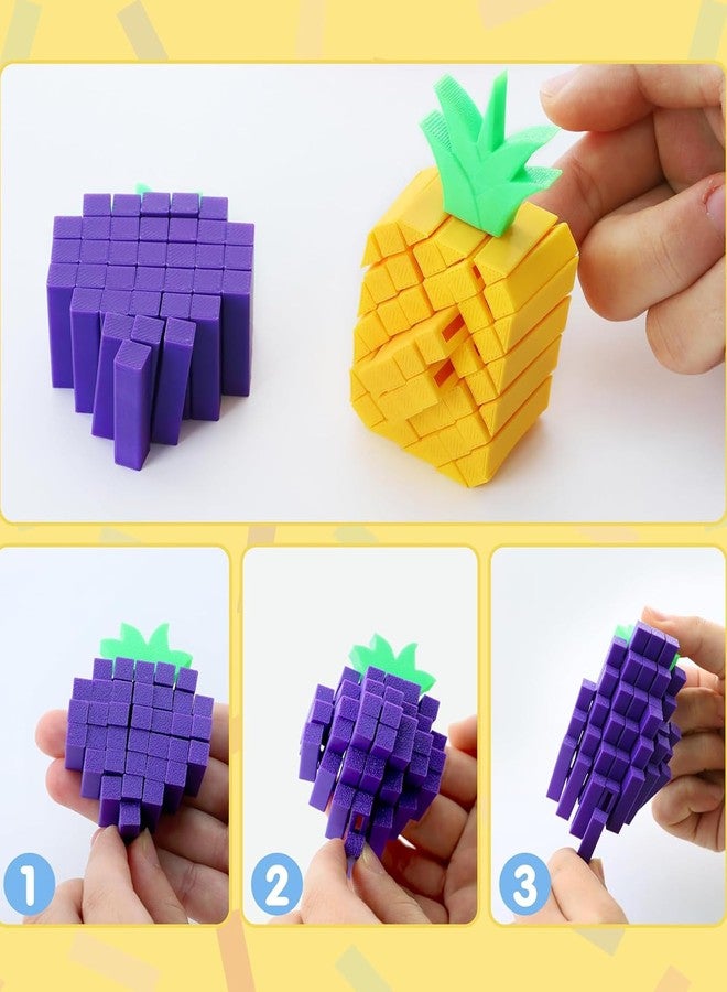 RupeeRise 2 Pcs 3D Printed Fruit Toys Toy:Flexible Desk Fidget for Stress Relief - 3D Printed Toys Birthday Gift Party Favors for Boys, Girls - Image 3